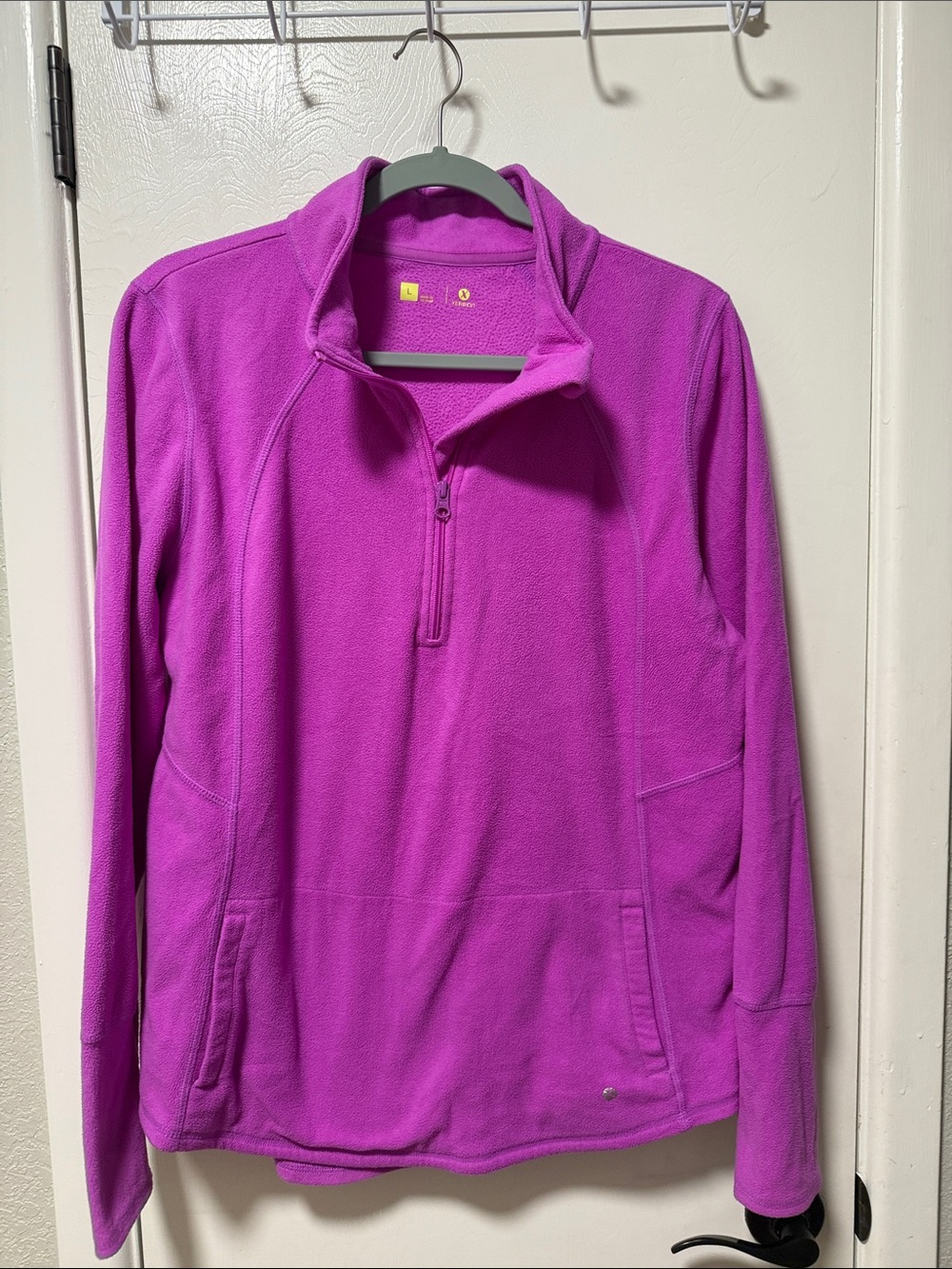 Xersion Women's Half-Zip Fleece Pullover - Bright Magenta